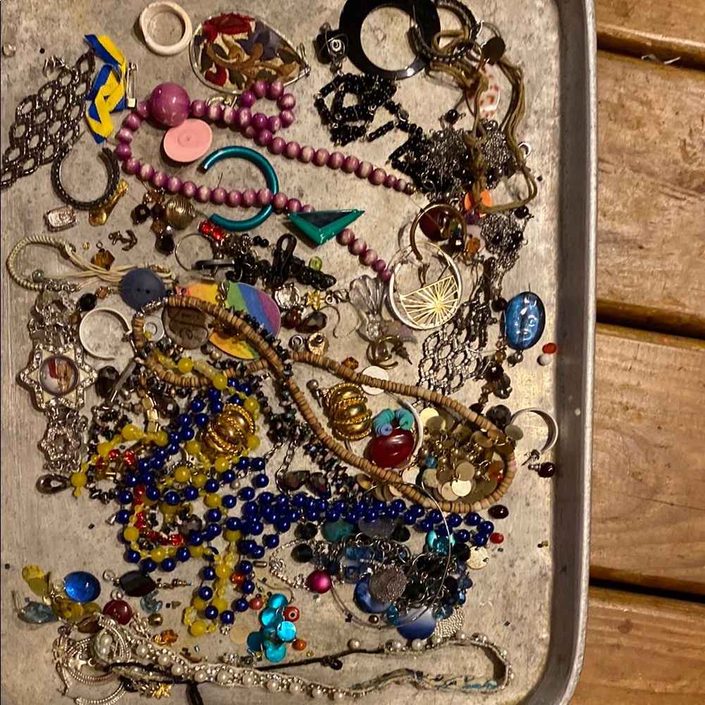 Colorful Jewelry Assortment craft salvage broken as is